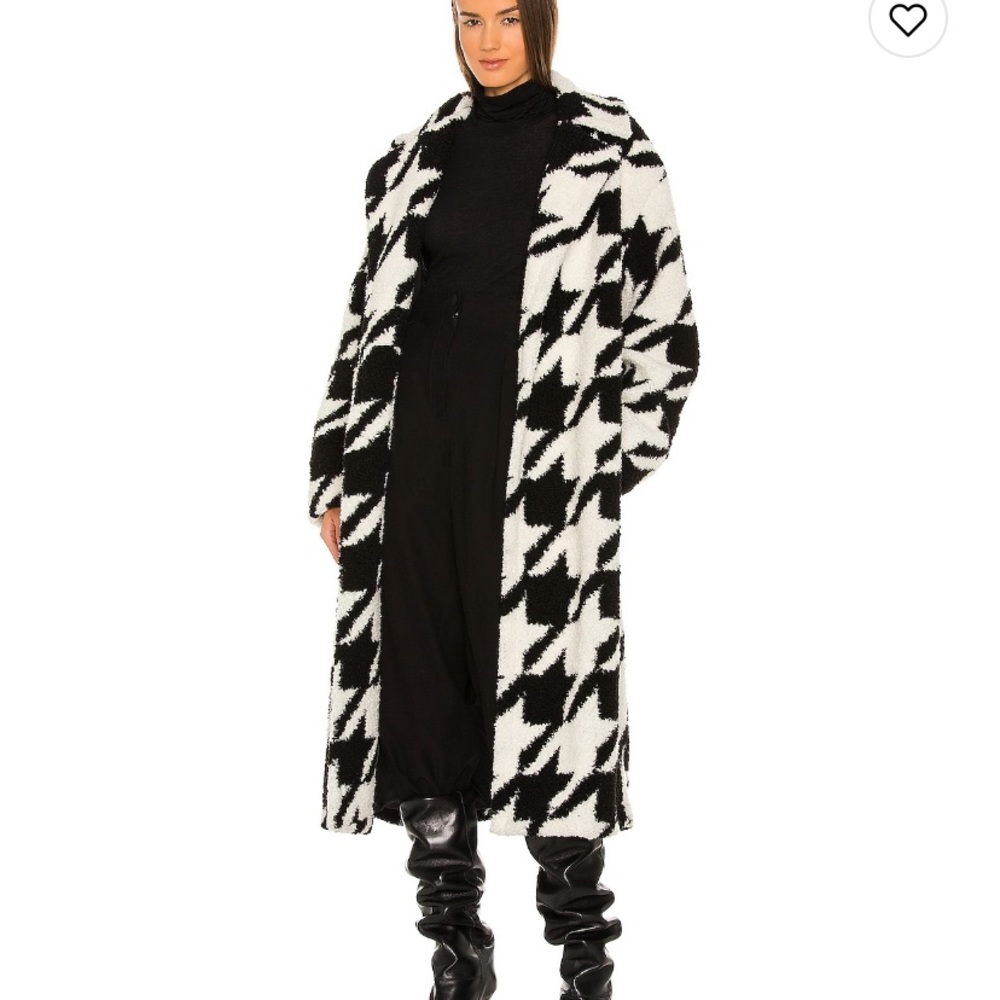 Eaves Arlo Coat Black Houndstooth